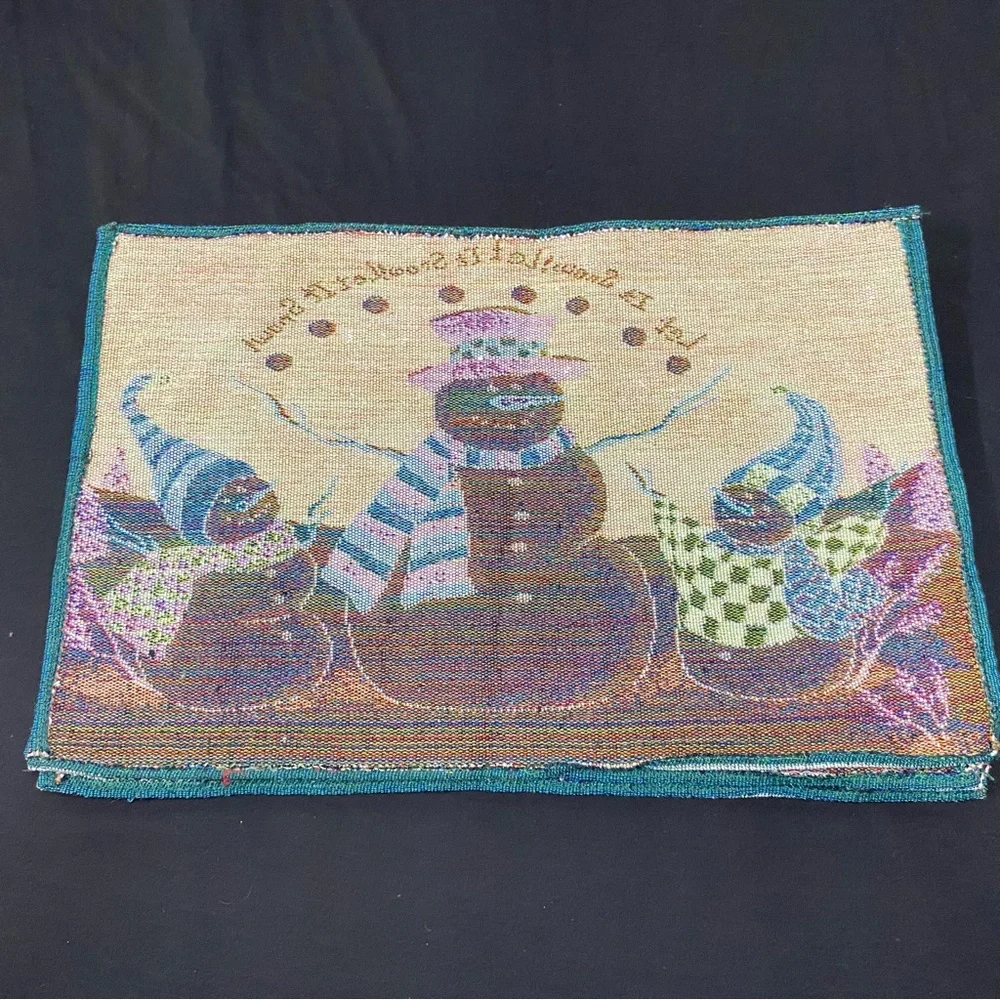 Snowman placemats vintage 13